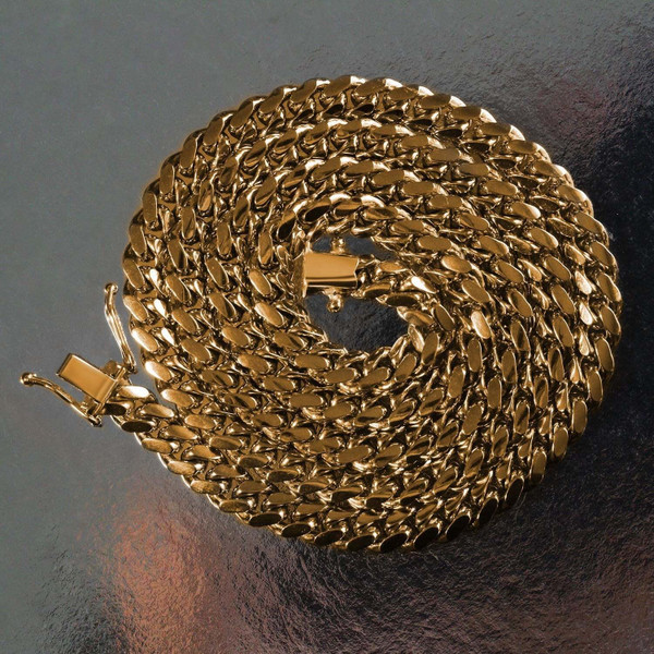 Size: 20 - 14k Yellow Gold Classic Miami Cuban Solid Chain (6.10 mm) P150-92029-20