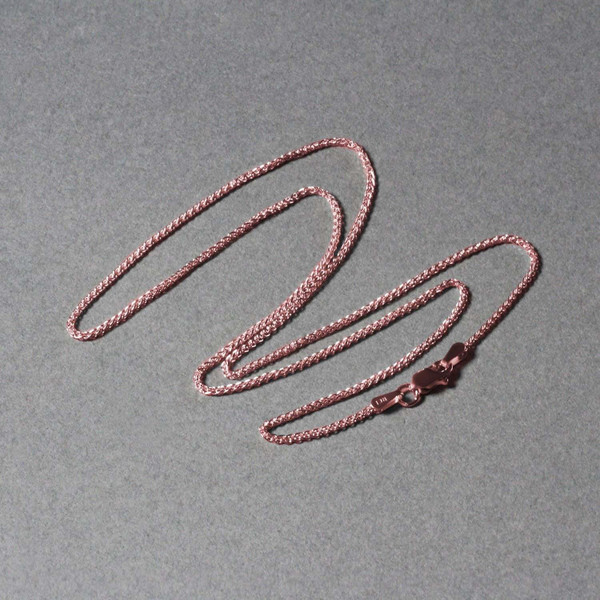 Size: 16'' - 14k Rose Gold Diamond Cut Round Wheat Chain (1.20 mm) P150-53269-16