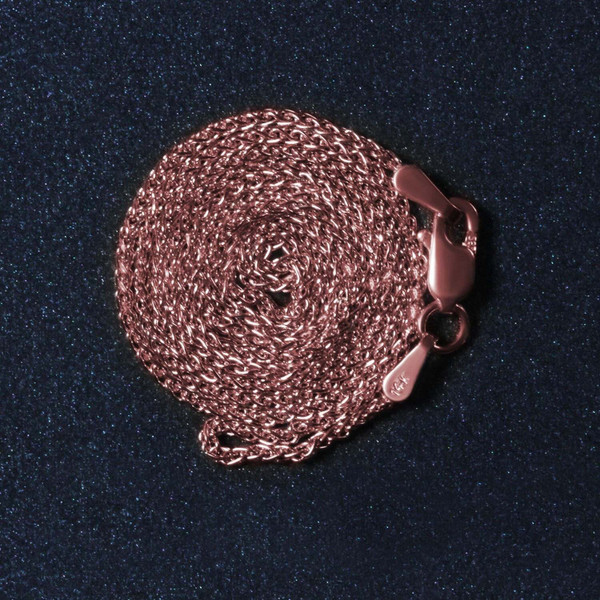 Size: 16'' - 14k Rose Gold Diamond Cut Round Wheat Chain (1.20 mm) P150-53269-16