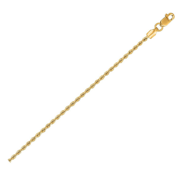 Size: 18 - 14k Yellow Gold Solid Rope Chain (1.50 mm) P150-26447-18