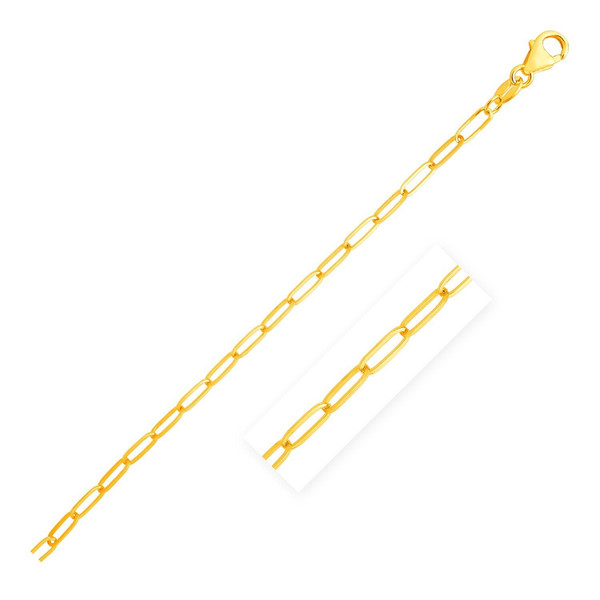 Size: 24'' - 14K Yellow Gold Paperclip Chain (3.50 mm) P150-97954-24