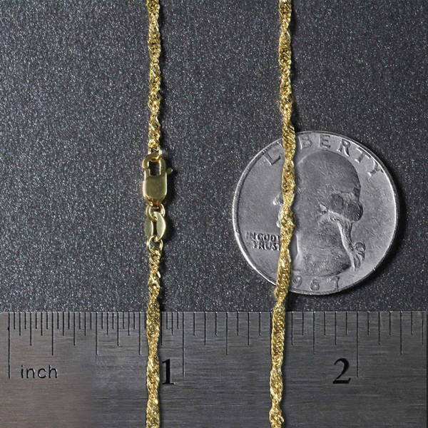 Size: 16 - 10k Yellow Gold Singapore Chain (1.80 mm) P150-56604-16