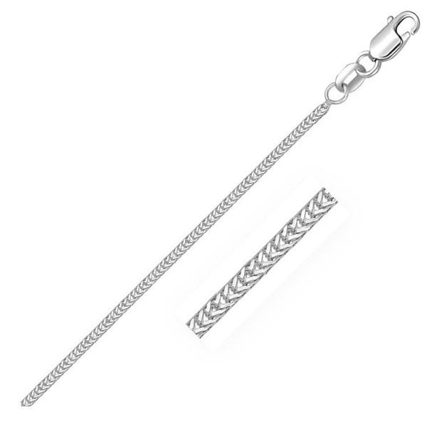 Size: 16'' - 14k White Gold Foxtail Chain (1.00 mm) P150-57887-16