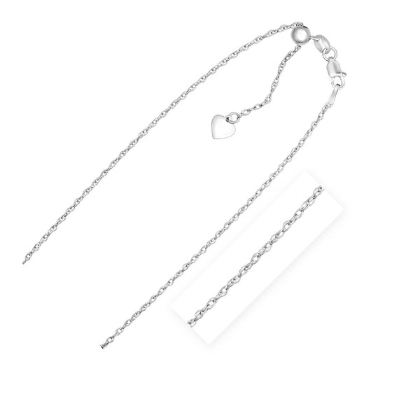 Size: 22'' - Sterling Silver 1.5mm Adjustable Rope Chain (1.50 mm) P150-53570-22