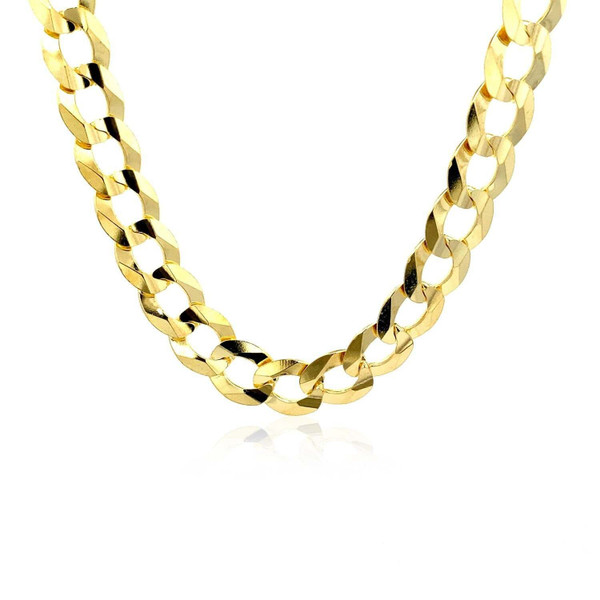 Size: 24'' - Solid Curb Chain in 14k Yellow Gold (11.23 mm) P150-46603-24