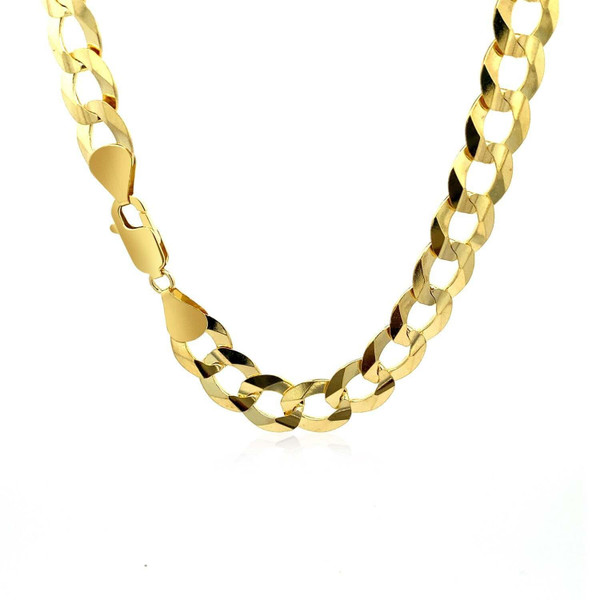 Size: 24'' - Solid Curb Chain in 14k Yellow Gold (11.23 mm) P150-46603-24