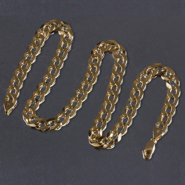 Size: 24'' - Solid Curb Chain in 14k Yellow Gold (11.23 mm) P150-46603-24