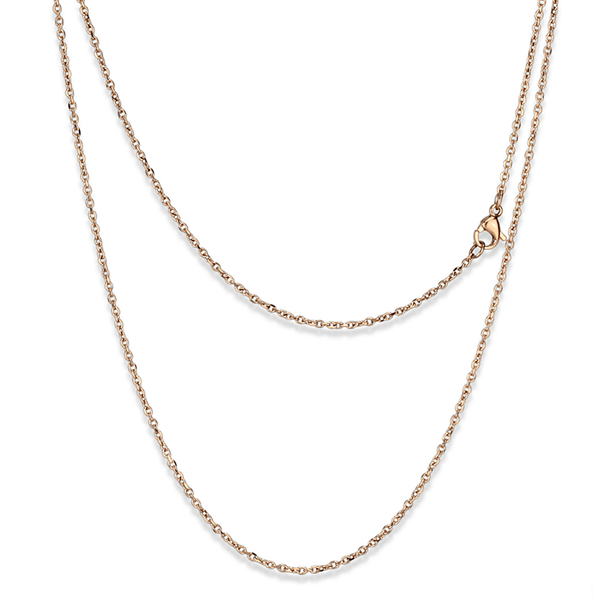 TK2422R - IP Rose Gold(Ion Plating) Stainless Steel Chain with No Stone A874-TK2422R