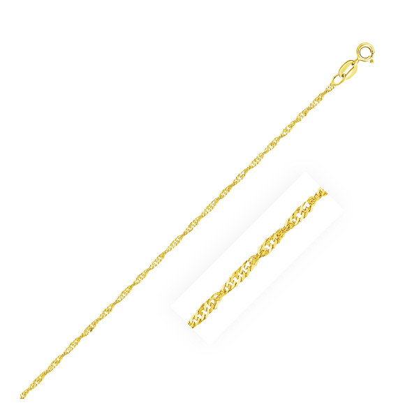 Size: 24'' - 14k Yellow Gold Singapore Chain (1.30 mm) P150-98866-24