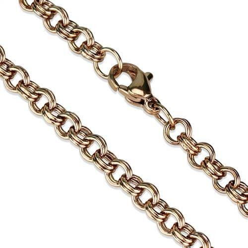 TK2438R - IP Rose Gold(Ion Plating) Stainless Steel Chain with No Stone A874-TK2438R