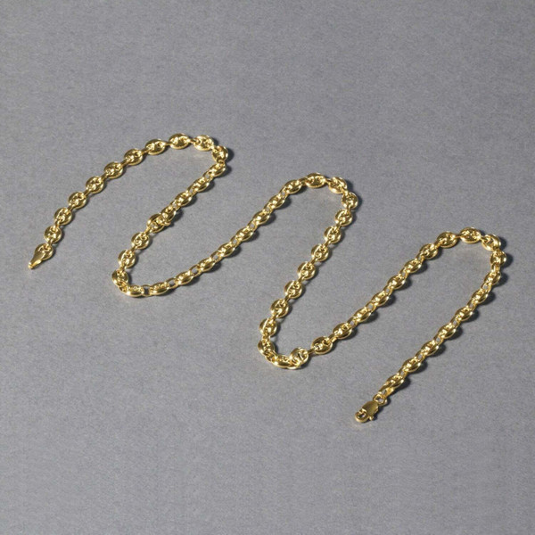 Size: 18'' - 14k Yellow Gold Puffed Mariner Link Chain (4.70 mm) P150-39666-18