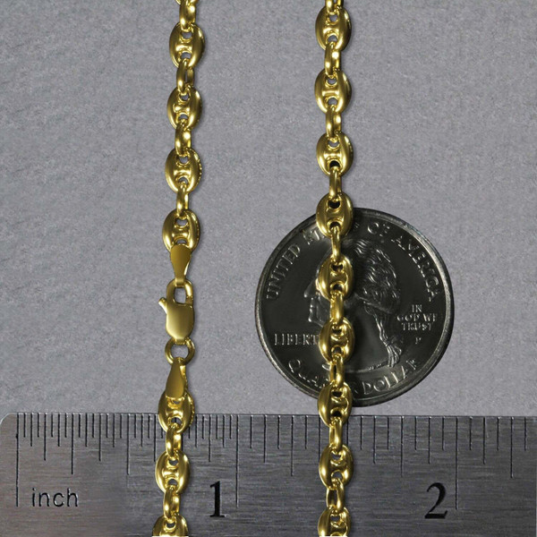 Size: 18'' - 14k Yellow Gold Puffed Mariner Link Chain (4.70 mm) P150-39666-18