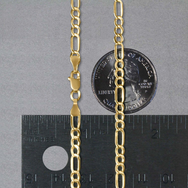 Size: 18'' - 14k Yellow Gold Lite Figaro Chain (3.70 mm) P150-25451-18