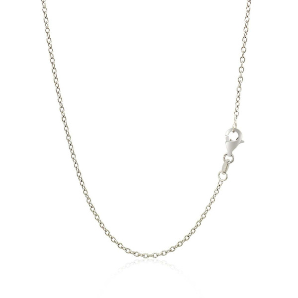 Size: 16'' - 18k White Gold Round Cable Chain (1.50 mm) P150-03178-16