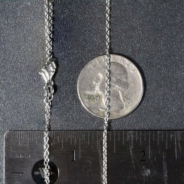 Size: 16'' - 18k White Gold Round Cable Chain (1.50 mm) P150-03178-16