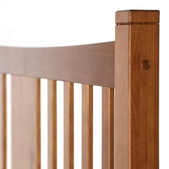 King Farmhouse Style Solid Wood Platform Bed Frame with Headboard in Walnut Q280-WAKI2220