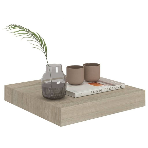 Floating Wall Shelves 4 pcs Oak 9.1"x9.3"x1.5" MDF A949-323867