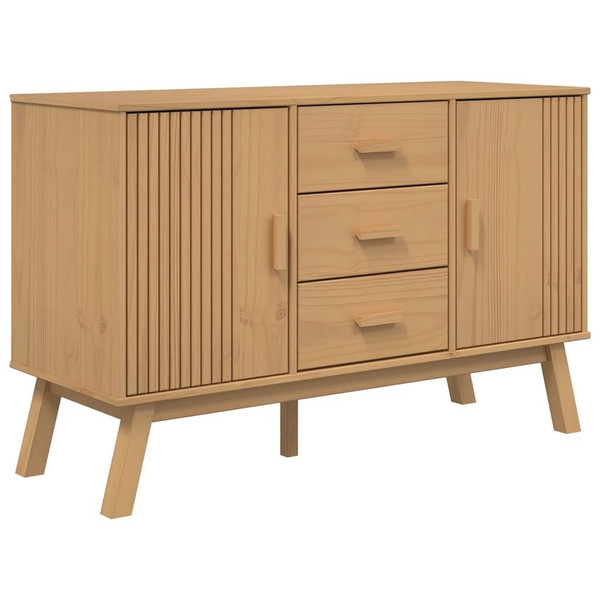  Sideboard OLDEN Brown 44.9"x16.9"x28.9" Solid Wood Pine A949-358597