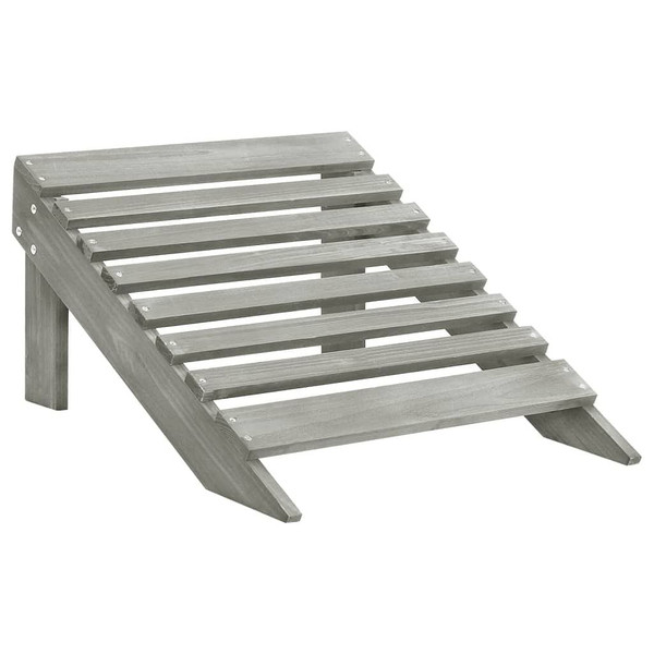  Patio Adirondack Chair with Ottoman&Table Solid Fir Wood Gray A949-315930