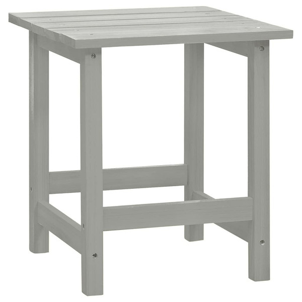  Patio Adirondack Chair with Ottoman&Table Solid Fir Wood Gray A949-315930