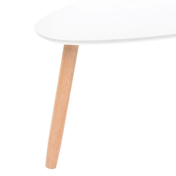  Coffee Table Set 2 Pieces Solid Pinewood White A949-244731