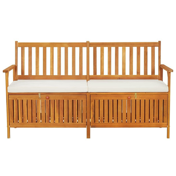  Storage Bench with Cushion 66.9" Solid Wood Acacia A949-316738