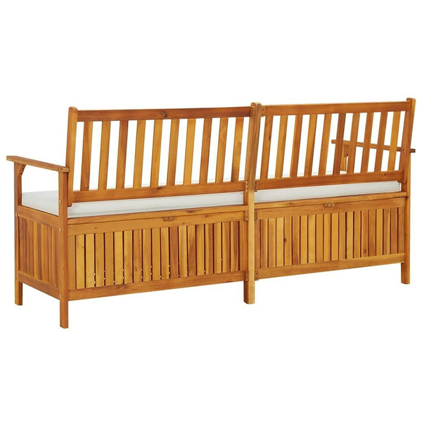  Storage Bench with Cushion 66.9" Solid Wood Acacia A949-316738
