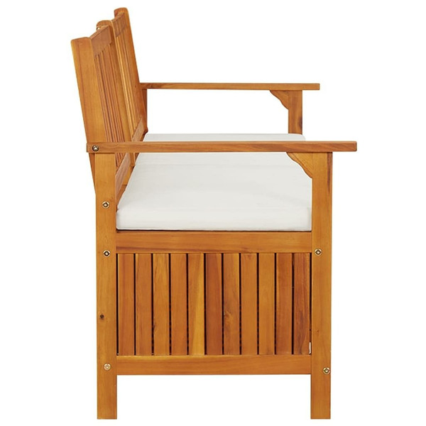  Storage Bench with Cushion 66.9" Solid Wood Acacia A949-316738
