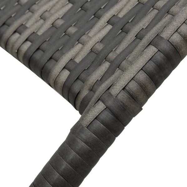  Folding Sun Lounger Poly Rattan Gray A949-48128