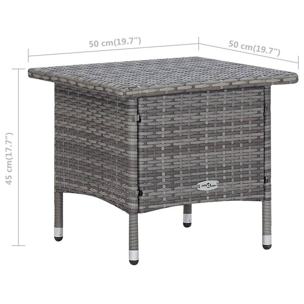  2 Piece Patio Lounge Set with Cushions Poly Rattan Gray A949-310233