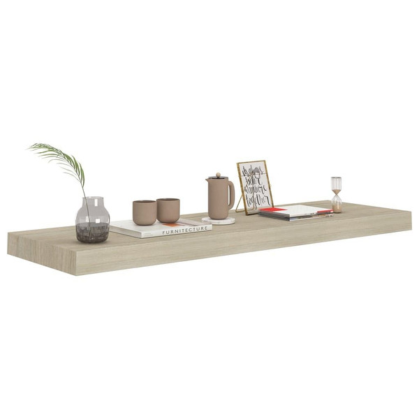  Floating Wall Shelves 4 pcs Oak 31.5"x9.3"x1.5" MDF A949-323879