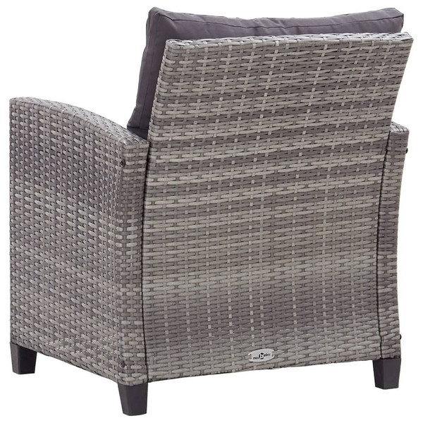 6 Piece Patio Sofa Set with Cushions Poly Rattan Dark Gray A949-46150