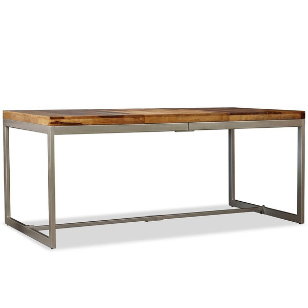  Dining Table Solid Acacia Wood and Steel 70.9 A949-244797
