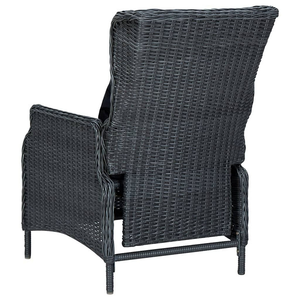  9 Piece Patio Dining Set with Cushions Poly Rattan Dark Gray A949-3060157