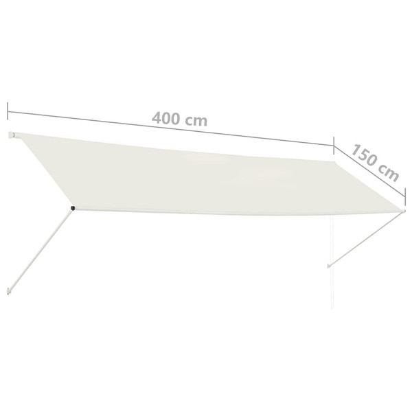  Retractable Awning 157.5"x59.1" Cream A949-143769