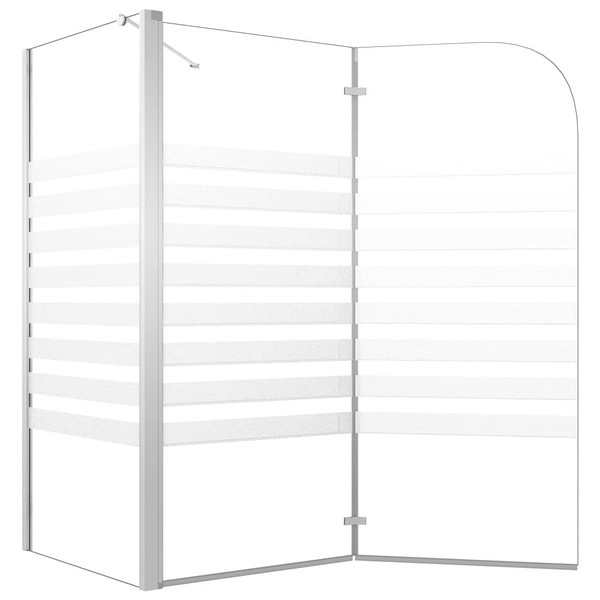 Bath Enclosure 47.2"x26.8"x51.2" Tempered Glass Stripe A949-146226