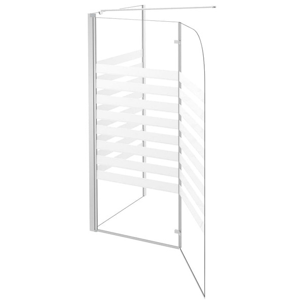 Bath Enclosure 47.2"x26.8"x51.2" Tempered Glass Stripe A949-146226