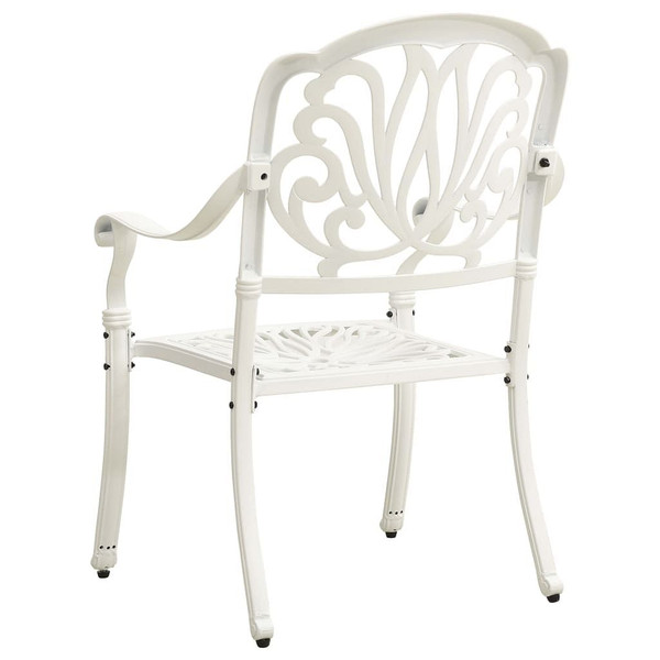  3 Piece Bistro Set Cast Aluminum White A949-3070573