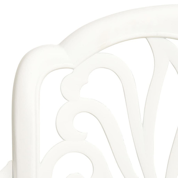  3 Piece Bistro Set Cast Aluminum White A949-3070573