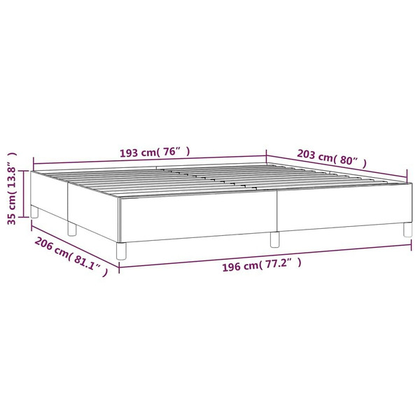  Bed Frame without Mattress Light Gray 76"x79.9" King Velvet A949-347360