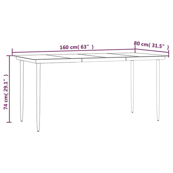 5 Piece Patio Dining Set Light Gray Poly Rattan A949-3156806