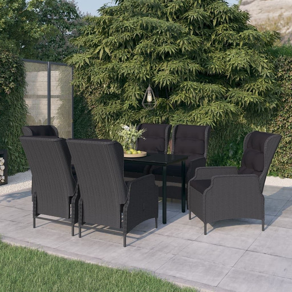 7 Piece Patio Dining Set Dark Gray A949-3099640