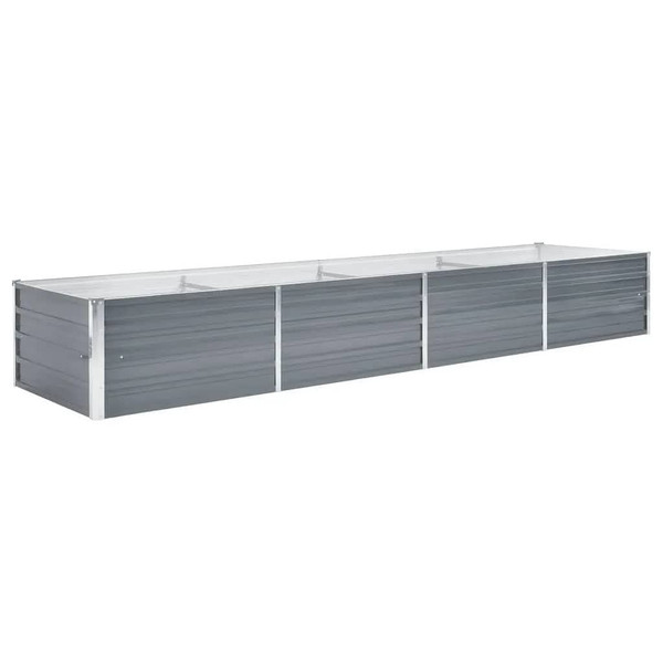  Garden Raised Bed Galvanized Steel 126"x31.5"x17.7" Gray A949-44846