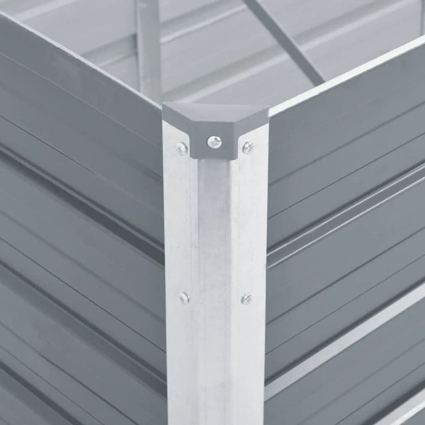  Garden Raised Bed Galvanized Steel 126"x31.5"x17.7" Gray A949-44846