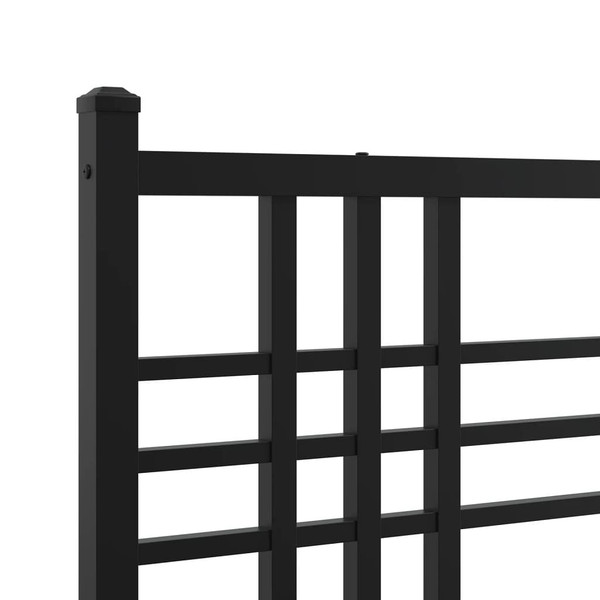  Metal Bed Frame without Mattress with Headboard Black 76"x79.9 A949-376330