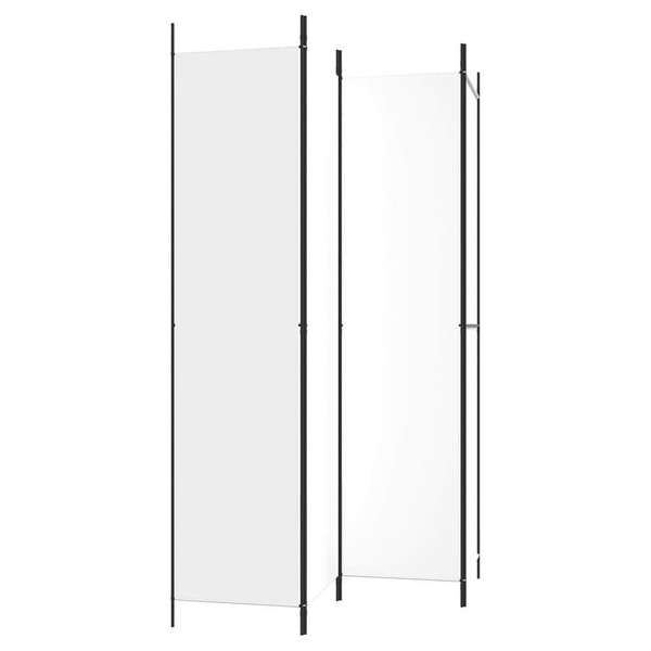4-Panel Room Divider White 78.7"x86.6" Fabric A949-350198