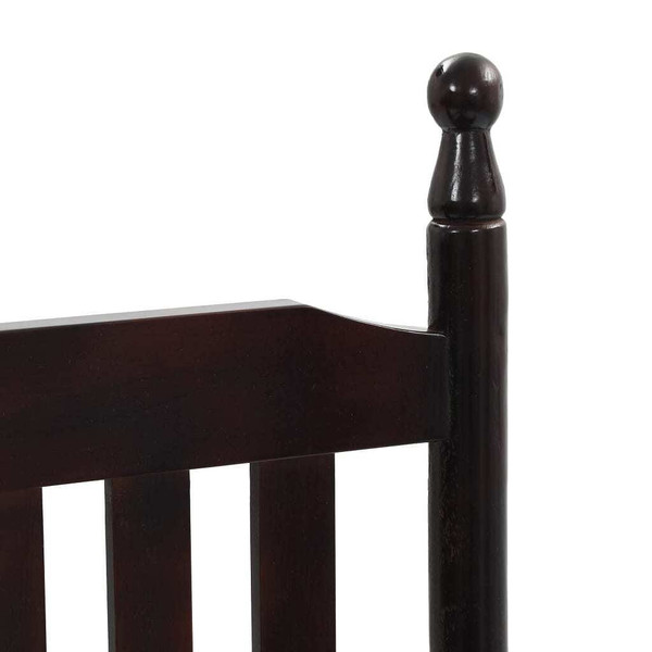 Rocking Chair with Curved Seat Brown Poplar Wood A949-45699