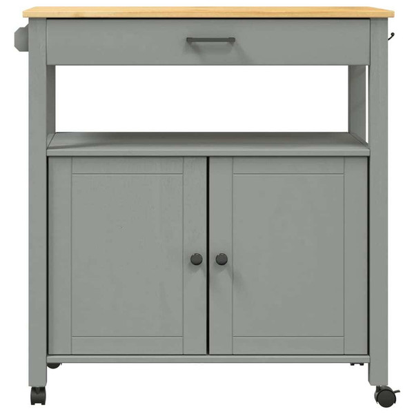 Kitchen Trolley MONZA 33.1"x15.7"x34.8" Solid Wood Pine A949-376107