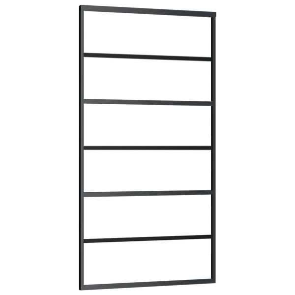 Sliding Door ESG Glass and Aluminum 40.2"x80.7" Black A949-151016