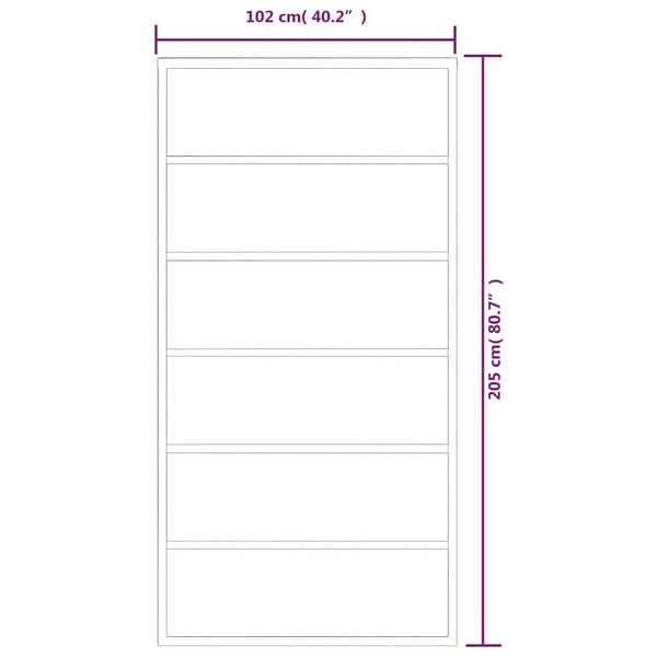 Sliding Door ESG Glass and Aluminum 40.2"x80.7" Black A949-151016